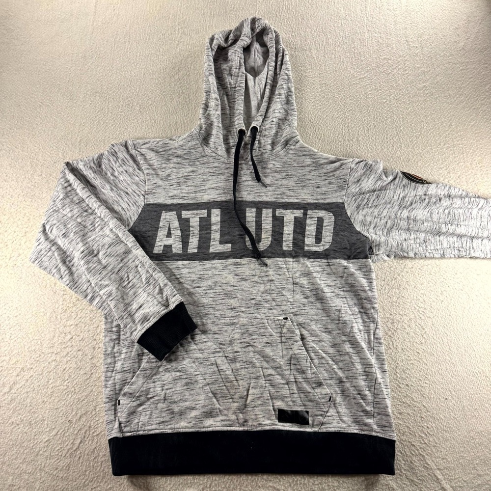 Adidas Atlanta United FC Hoodie Mens Medium Grey Good MLS Soccer Pullover